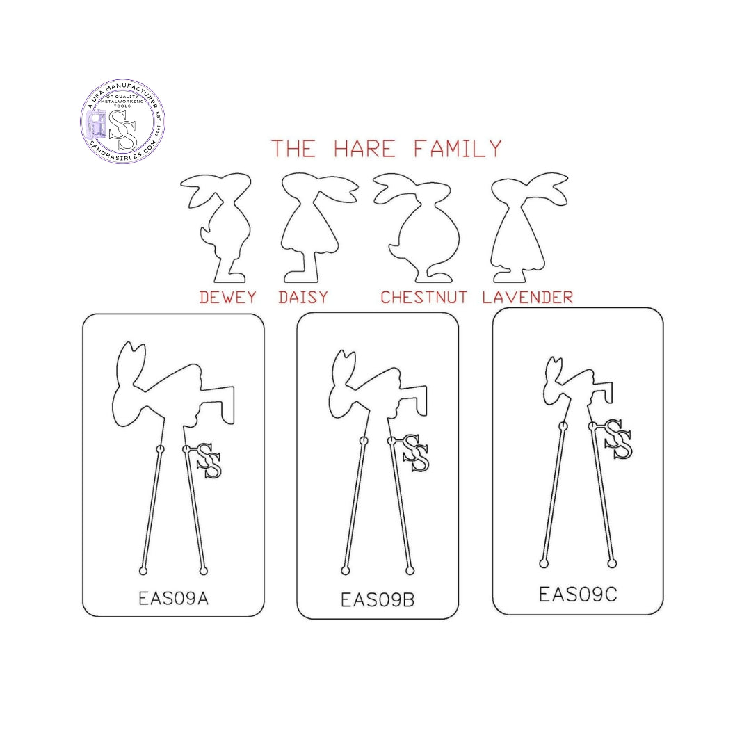 PANCAKE DIE EAS09 THE HARE FAMILY DAISY